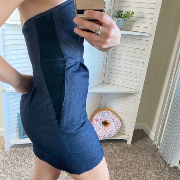 Rag & Bone strapless a line denim dress size 6 - Picture 3 of 10